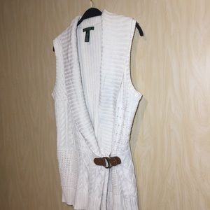 LAUREN RALPH LAUREN SLEEVELESS SWEATER SIZE L
